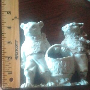 Antique Unger Ceramic Art Bear Figurine Early 1900's Americana Historical
